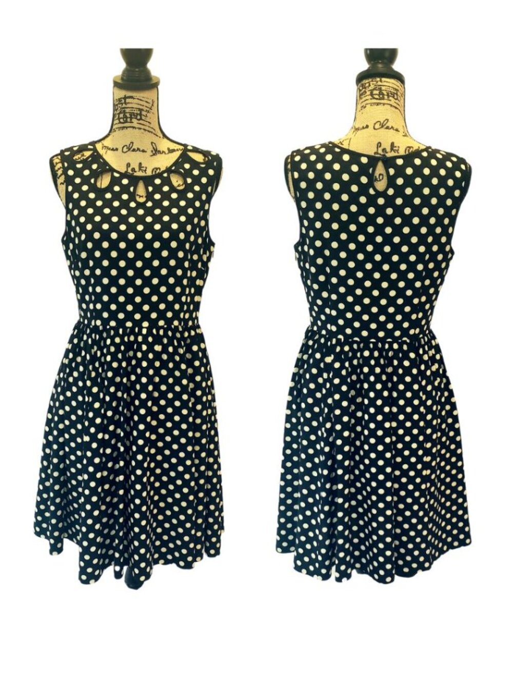 Kate Spade New York 'Rainey' Polka Dot Fit and Flare Dress - Picture 2 of 6